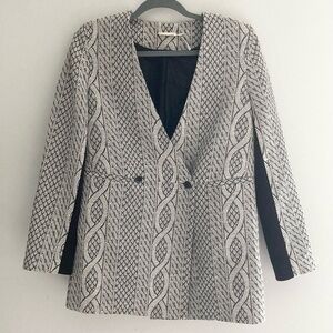 Anthropologie The Addison Story Oversized Blazer Jacket Cream Women's Small